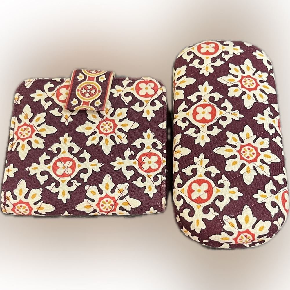 Retired 2006 Medallion Vera Bradley Zip Wallet and Eyeglass Case NWOT